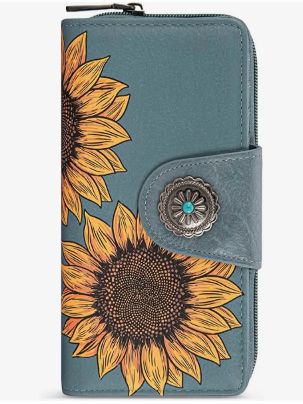 NWT Montana West Large Wallet with Sunflowers